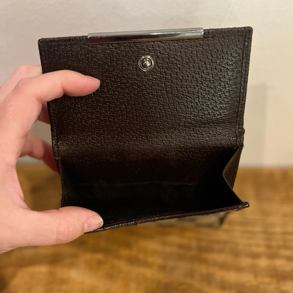 GUCCI Authentic monogram compact wallet bifold with‎ coin pouch EUC - Picture 8 of 16